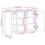 vidaXL Set kabinetov do kúpeľne s poličkou 3 pcs 90 x 10,5 x 50 cm – Obrázok 12