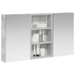 vidaXL Set kabinetov do kúpeľne s poličkou 3 pcs 90 x 10,5 x 50 cm – Obrázok 3