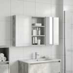 vidaXL Set kabinetov do kúpeľne s poličkou 3 pcs 90 x 10,5 x 50 cm – Obrázok 4