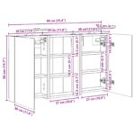 vidaXL Set kabinetov do kúpeľne s poličkou 3 pcs 90 x 10,5 x 50 cm – Obrázok 13