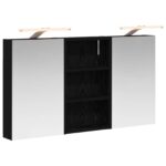 vidaXL Set kabinetov do kúpeľne s poličkou 3 pcs 90 x 10,5 x 50 cm – Obrázok 2