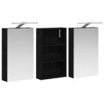 vidaXL Set kabinetov do kúpeľne s poličkou 3 pcs 90 x 10,5 x 50 cm – Obrázok 5