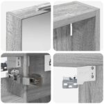 vidaXL Set kabinetov do kúpeľne s poličkou 3 pcs 100 x 10,5 x 50 cm – Obrázok 10