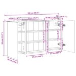 vidaXL Set kabinetov do kúpeľne s poličkou 3 pcs 100 x 10,5 x 50 cm – Obrázok 13