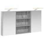 vidaXL Set kabinetov do kúpeľne s poličkou 3 pcs 100 x 10,5 x 50 cm – Obrázok 2
