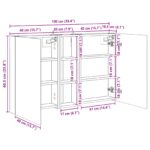 vidaXL Set kabinetov do kúpeľne s poličkou 3 pcs 100 x 10,5 x 60,5 cm – Obrázok 12