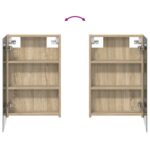 vidaXL Set kabinetov do kúpeľne s poličkou 3 pcs 100 x 10,5 x 60,5 cm – Obrázok 11