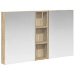 vidaXL Set kabinetov do kúpeľne s poličkou 3 pcs 100 x 10,5 x 60,5 cm – Obrázok 2
