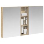 vidaXL Set kabinetov do kúpeľne s poličkou 3 pcs 100 x 10,5 x 60,5 cm – Obrázok 3
