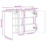 vidaXL Set kabinetov do kúpeľne s poličkou 3 pcs 100 x 10,5 x 60,5 cm – Obrázok 13