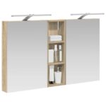 vidaXL Set kabinetov do kúpeľne s poličkou 3 pcs 100 x 10,5 x 60,5 cm – Obrázok 3