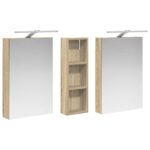 vidaXL Set kabinetov do kúpeľne s poličkou 3 pcs 100 x 10,5 x 60,5 cm – Obrázok 5