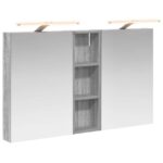 vidaXL Set kabinetov do kúpeľne s poličkou 3 pcs 100 x 10,5 x 60,5 cm – Obrázok 2
