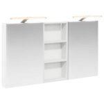 vidaXL Set kabinetov do kúpeľne s poličkou 3 pcs 110 x 10,5 x 60,5 cm – Obrázok 2