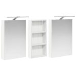 vidaXL Set kabinetov do kúpeľne s poličkou 3 pcs 110 x 10,5 x 60,5 cm – Obrázok 5