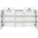 vidaXL Set kabinetov do kúpeľne s poličkou 3 pcs 110 x 10,5 x 60,5 cm – Obrázok 7