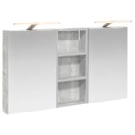 vidaXL Set kabinetov do kúpeľne s poličkou 3 pcs 110 x 10,5 x 60,5 cm – Obrázok 2