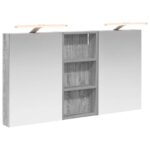 vidaXL Set kabinetov do kúpeľne s poličkou 3 pcs 110 x 10,5 x 60,5 cm – Obrázok 2