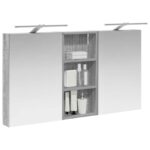 vidaXL Set kabinetov do kúpeľne s poličkou 3 pcs 110 x 10,5 x 60,5 cm – Obrázok 3