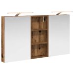vidaXL Set kabinetov do kúpeľne s poličkou 3 pcs 110 x 10,5 x 60,5 cm – Obrázok 2