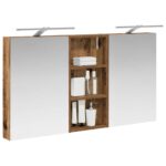 vidaXL Set kabinetov do kúpeľne s poličkou 3 pcs 110 x 10,5 x 60,5 cm – Obrázok 3