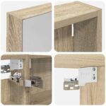 vidaXL Set kabinetov do kúpeľne s poličkou 3 pcs 120 x 10,5 x 60,5 cm – Obrázok 10