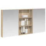 vidaXL Set kabinetov do kúpeľne s poličkou 3 pcs 120 x 10,5 x 60,5 cm – Obrázok 3