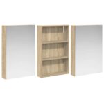 vidaXL Set kabinetov do kúpeľne s poličkou 3 pcs 120 x 10,5 x 60,5 cm – Obrázok 5