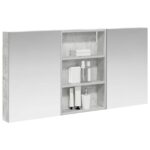 vidaXL Set kabinetov do kúpeľne s poličkou 3 pcs 120 x 10,5 x 60,5 cm – Obrázok 3