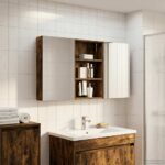 vidaXL Set kabinetov do kúpeľne s poličkou 3 pcs 120 x 10,5 x 60,5 cm – Obrázok 4