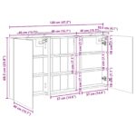 vidaXL Set kabinetov do kúpeľne s poličkou 3 pcs 120 x 10,5 x 60,5 cm – Obrázok 12