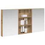 vidaXL Set kabinetov do kúpeľne s poličkou 3 pcs 120 x 10,5 x 60,5 cm – Obrázok 3