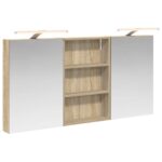 vidaXL Set kabinetov do kúpeľne s poličkou 3 pcs 120 x 10,5 x 60,5 cm – Obrázok 2