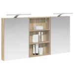 vidaXL Set kabinetov do kúpeľne s poličkou 3 pcs 120 x 10,5 x 60,5 cm – Obrázok 3