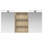 vidaXL Set kabinetov do kúpeľne s poličkou 3 pcs 120 x 10,5 x 60,5 cm – Obrázok 6