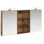 vidaXL Set kabinetov do kúpeľne s poličkou 3 pcs 120 x 10,5 x 60,5 cm – Obrázok 2