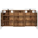 vidaXL Set kabinetov do kúpeľne s poličkou 3 pcs 120 x 10,5 x 60,5 cm – Obrázok 7