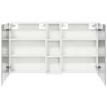 vidaXL Set kabinetov do kúpeľne s poličkou 3 pcs 120 x 14,5 x 70 cm – Obrázok 7