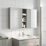 vidaXL Set kabinetov do kúpeľne s poličkou 3 pcs 120 x 14,5 x 70 cm