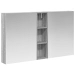vidaXL Set kabinetov do kúpeľne s poličkou 3 pcs 120 x 14,5 x 70 cm – Obrázok 2