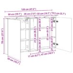 vidaXL Set kabinetov do kúpeľne s poličkou 3 pcs 120 x 14,5 x 70 cm – Obrázok 13
