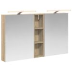 vidaXL Set kabinetov do kúpeľne s poličkou 3 pcs 120 x 14,5 x 70 cm – Obrázok 2