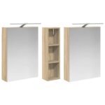 vidaXL Set kabinetov do kúpeľne s poličkou 3 pcs 120 x 14,5 x 70 cm – Obrázok 5