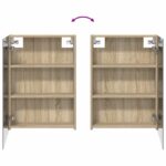 vidaXL Set kabinetov do kúpeľne s poličkou 3 pcs 130 x 14,5 x 70 cm – Obrázok 11