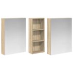 vidaXL Set kabinetov do kúpeľne s poličkou 3 pcs 130 x 14,5 x 70 cm – Obrázok 5
