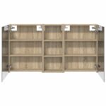 vidaXL Set kabinetov do kúpeľne s poličkou 3 pcs 130 x 14,5 x 70 cm – Obrázok 7