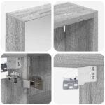 vidaXL Set kabinetov do kúpeľne 3 pcs 140 x 14,5 x 70 cm – Obrázok 10