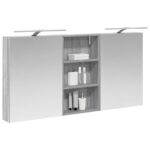 vidaXL Set kabinetov do kúpeľne 3 pcs 140 x 14,5 x 70 cm – Obrázok 3