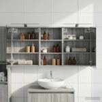 vidaXL Set kabinetov do kúpeľne 3 pcs 140 x 14,5 x 70 cm – Obrázok 4