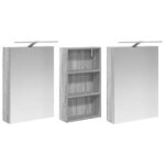 vidaXL Set kabinetov do kúpeľne 3 pcs 140 x 14,5 x 70 cm – Obrázok 5